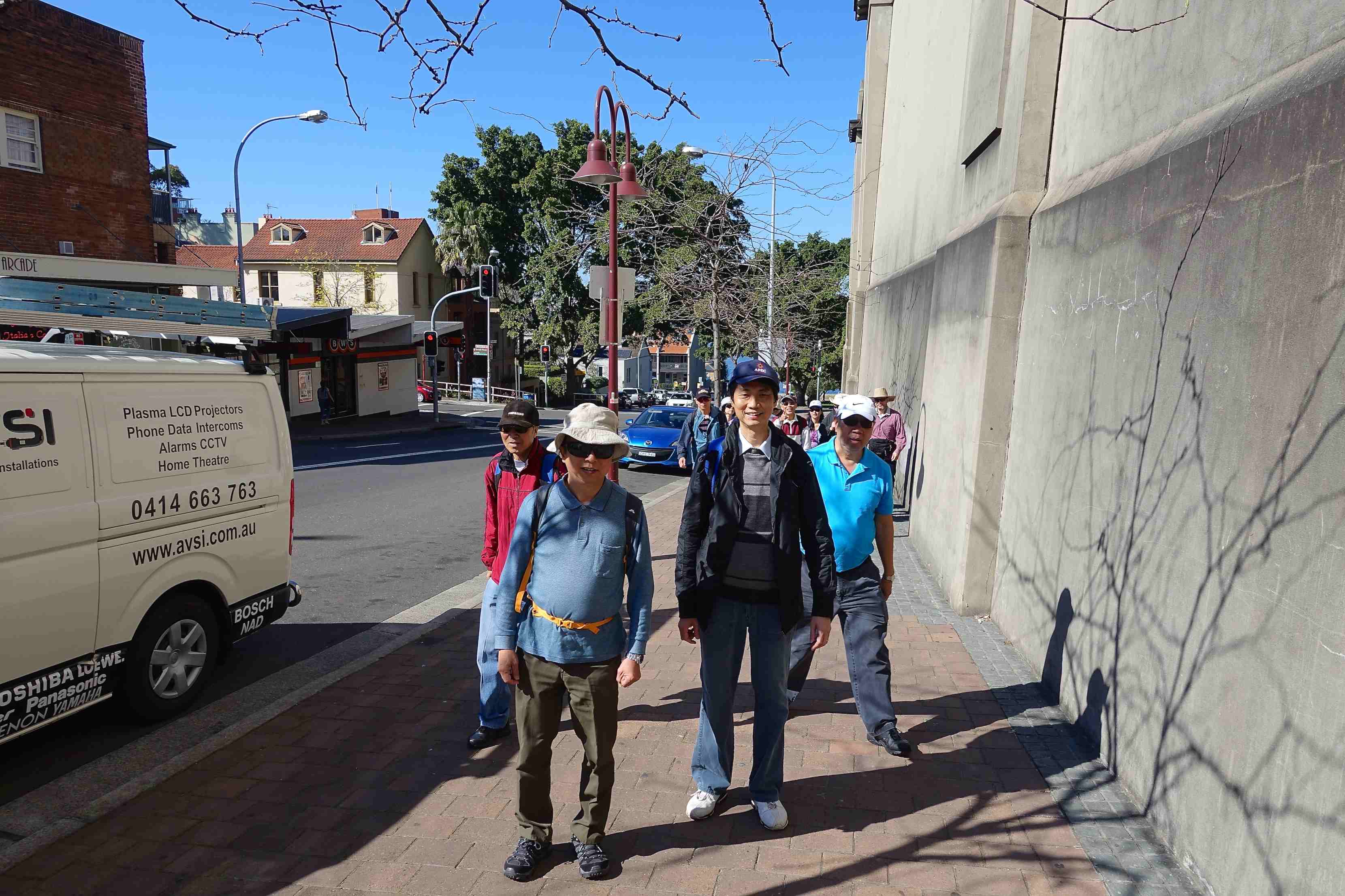 On our way to Barangaroo Park